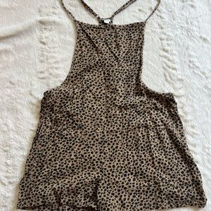 Aerie Brown and Black Animal Print Jumpsuit